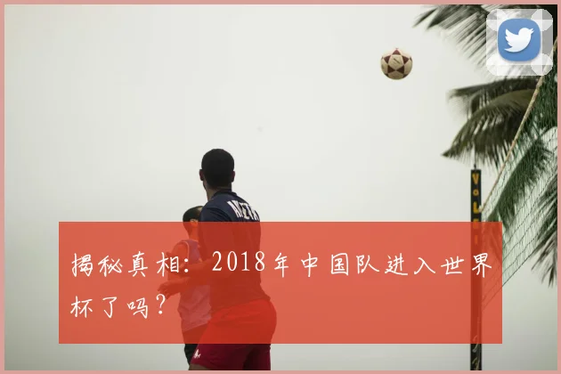 揭秘真相：2018年中国队进入世界杯了吗？
